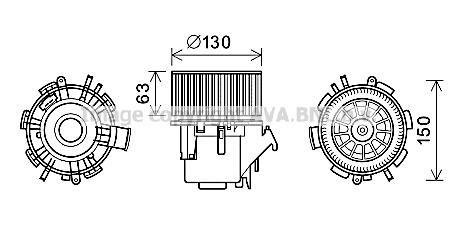 Электродвигатель, вентиляция салона AVA QUALITY COOLING AVA COOLING RT8599