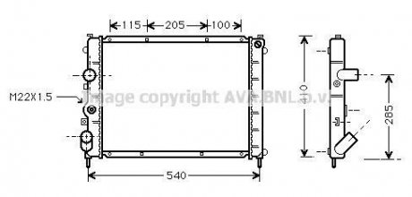 Радіатор, охолодження двигуна QUALITY COOLING AVA COOLING RTA2231 (фото 1)