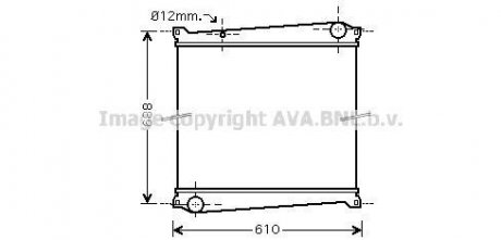 Радіатор, охолодження двигуна AVA QUALITY COOLING AVA COOLING RTA2379