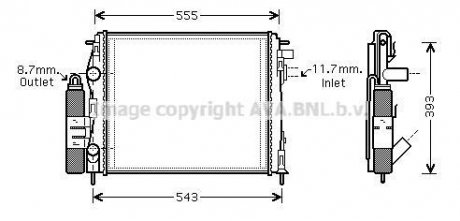 Радіатор, охолодження двигуна AVA QUALITY COOLING AVA COOLING RTM323