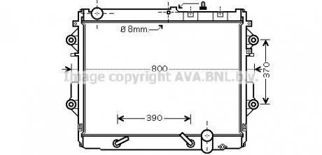 Радиатор охлаждения двигателя AVA AVA COOLING TO2490