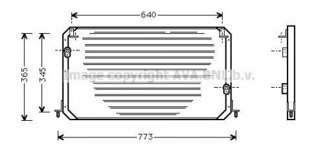 Радіатор кондиціонера AVA QUALITY COOLING AVA COOLING TO5224