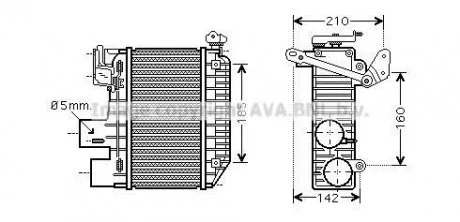Інтеркулер TOYOTA AVENSIS, AVENSIS VERSO, COROLLA, COROLLA VERSO 2.0D 10.99-03.09 AVA QUALITY COOLING AVA COOLING TOA4365