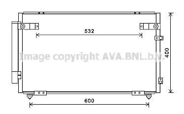Конденсатор кондиціонера (з осушувачем) LEXUS GS 3.0/4.0/4.3 08.97-12.04 AVA QUALITY COOLING AVA COOLING TOA5621D