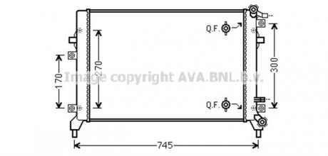 Радіатор Golf VII 1.2 TSi 08/12- AVA COOLING VNA2338 (фото 1)