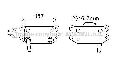 Радіатор масла, двигательное масло AVA QUALITY COOLING AVA COOLING VO3154