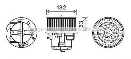 Фото компресор салону AVA COOLING VO8178 Компресор салону AVA COOLING VO8178