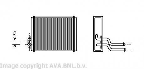 Радіатор пічки AVA QUALITY COOLING AVA COOLING VOA6084