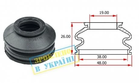 Фото пильовиик кульовий опори FORD PARTS BELGUM BG0170 Пильовиик кульовий опори FORD PARTS BELGUM BG0170