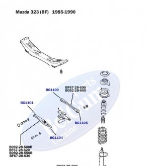 Сайлентблок поперечного рычага задней подвески внутренний Mazda 323/626 PARTS BELGUM BG1100