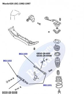 Сайлентблок поперечного рычага задней подвески внутренний PARTS BELGUM BG1102 (фото 1)