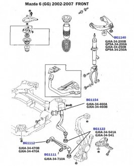 Сайлентблок переднего нижнего рычага (внутренний) PARTS BELGUM BG1112