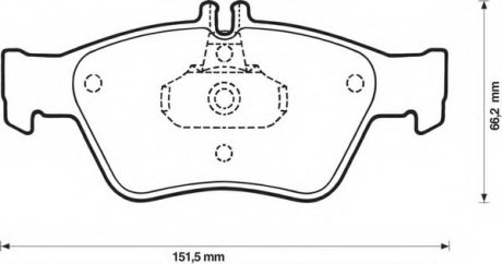 Тормозные колодки, дисковый тормоз (набор) Bendix 571877B