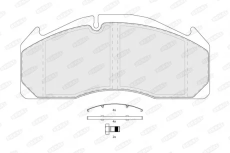 Комплект гальмівних колодок, дискове гальмо BERAL BCV29125TK