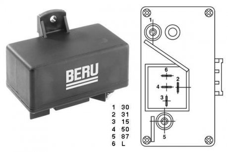 Блок керування, час розжарювання BERU GR065