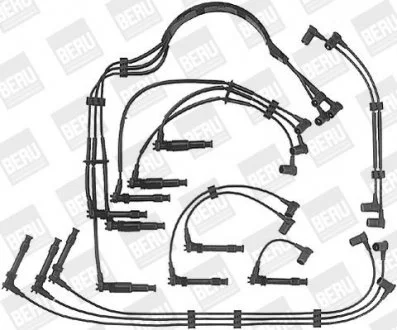 Фото проволока зажигания, набор BERU ZE751 Проволока зажигания, набор BERU ZE751