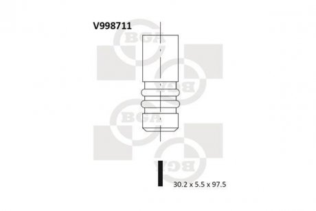 Клапан выпускной BGA V998711