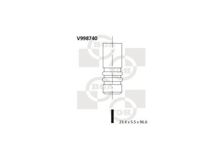 Клапан випускний BGA V998740