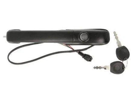 Ручка дверей передн Лів (з ключем, зовнішн, для центрального замка, з ключами, із замком, з тросом/тросами, чорний) VW PASSAT B4 10.93-05.97 BLIC 601001060401P