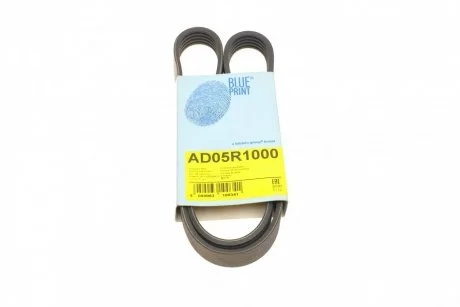 Ремінь П-клиновий 5PK1000 BMW E39/E38 FIAT MAZDA PEUGEOT TOYOTA BLUE PRINT AD05R1000