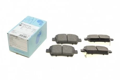 Фото гальмівні колодки передн. Corolla 02-,Yaris BLUE PRINT ADT342105 Гальмівні колодки передн. Corolla 02-,Yaris BLUE PRINT ADT342105