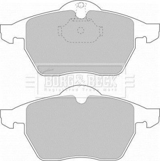 Гальмівні колодки, дискове гальмо (набір) BORG & BECK BBP1444