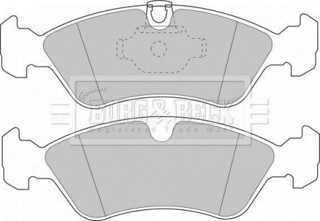 Гальмівні колодки, дискове гальмо (набір) BORG & BECK BBP1474