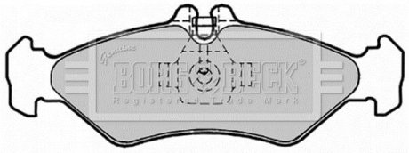 Гальмівні колодки, дискове гальмо (набір) BORG & BECK BBP1491