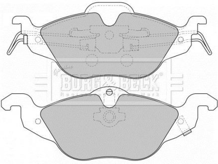 Гальмівні колодки, дискове гальмо (набір) BORG & BECK BBP1563