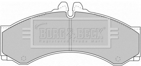 Гальмівні колодки, дискове гальмо (набір) BORG & BECK BBP1589