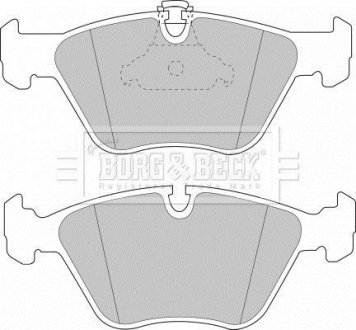 Тормозные колодки, дисковый тормоз (набор) BORG & BECK BBP1590