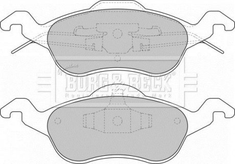 Гальмівні колодки, дискове гальмо (набір) BORG & BECK BBP1602