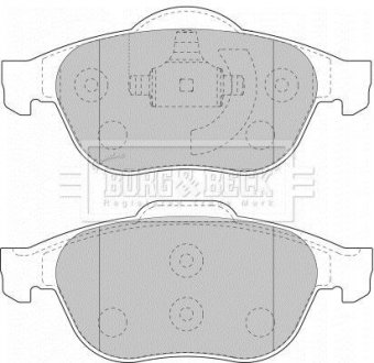 Тормозные колодки, дисковый тормоз (набор) BORG & BECK BBP1731 (фото 1)