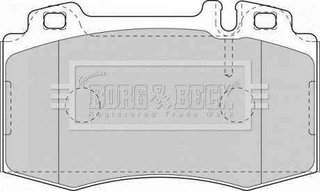 Гальмівні колодки, дискове гальмо (набір) BORG & BECK BBP1756 (фото 1)