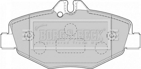 Гальмівні колодки, дискове гальмо (набір) BORG & BECK BBP1796