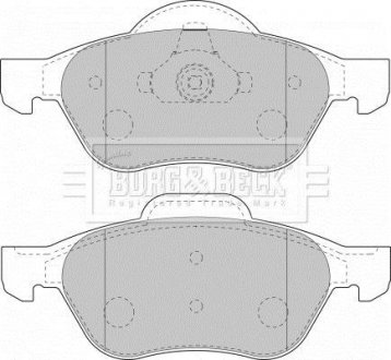 Гальмівні колодки, дискове гальмо (набір) BORG & BECK BBP1806