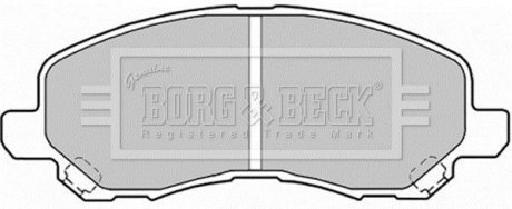 Комплект гальмівних колодок, дискове гальмо BORG & BECK BBP1831