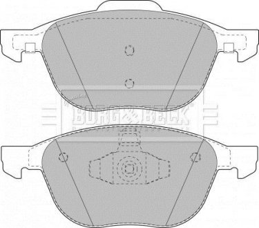 Гальмівні колодки, дискове гальмо (набір) BORG & BECK BBP1864