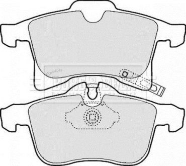 Тормозные колодки, дисковый тормоз (набор) BORG & BECK BBP1875