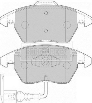 Гальмівні колодки, дискове гальмо (набір) BORG & BECK BBP1876