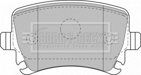 Гальмівні колодки (набір) BORG & BECK BBP1877