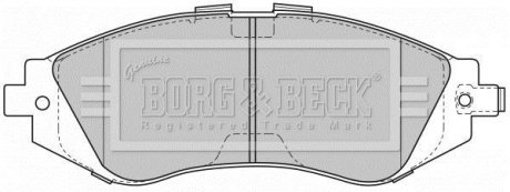 Гальмівні колодки, дискове гальмо (набір) BORG & BECK BBP1881