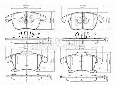 Гальмівні колодки дискові BORG & BECK BBP2564