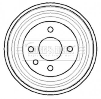 - Гальмівний барабан BORG & BECK BBR7040