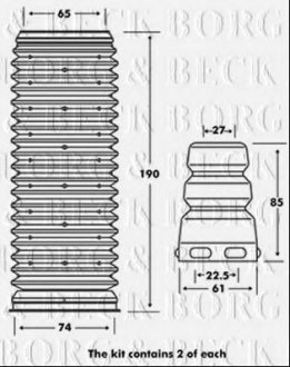 Набір пильовика BORG & BECK BPK7001