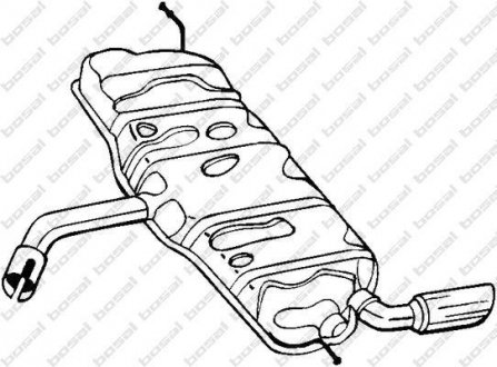 Глушитель задняя часть AUDI A3 (03-12), SEAT Altea (04-10), SEAT Leon (05-12), SEAT Toledo (04-09), VW Golf (04-12), VW Golf Plus V (05-14) BOSAL 105-503