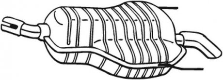 Задній. глушник,випускна сист. BOSAL 185647