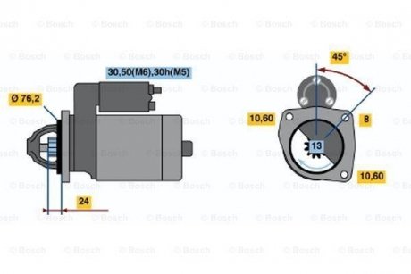 Стартер BOSCH 0001110110