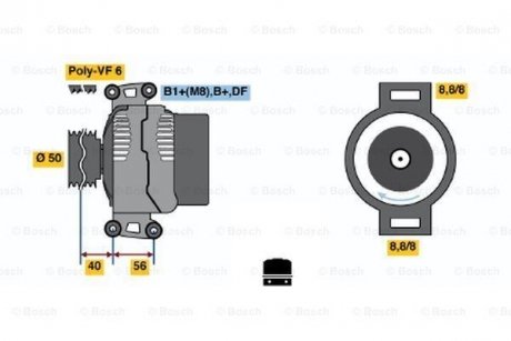 Генератор BOSCH 0124615018