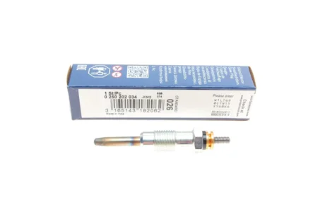 Свічка розжарювання Duraterm FIAT Bravo 1,9TD LANCIA Kappa 2,4TD BOSCH 0250202034